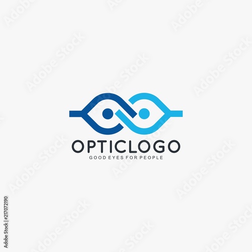 Optic glasses logo design vector
