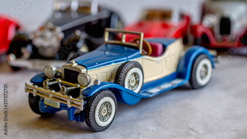 collection of old car model. replica of vintage car. collectible toys © hilmawan nurhatmadi