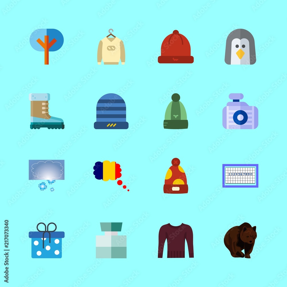 winter icons set. fresh, christmas, cityscape and cold graphic works winter icons set. fresh, christmas, cityscape and cold graphic works