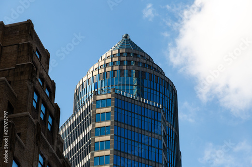 New York City / USA - JUL 27 2018: Skyscraper close up of Lexington Avenue in Midtown Manhattan