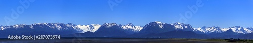 Panorama of Kachemak Bay and Mountains from Homer, Alaska