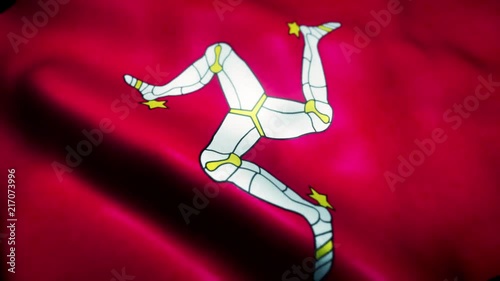Waving Flag of the Isle of Man