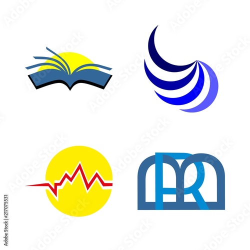 4 logo icons set