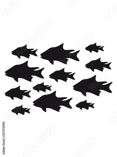 schwarm viele muster fisch angeln schwimmen meer köder fischen see tauchen aquarium silhouette umriss