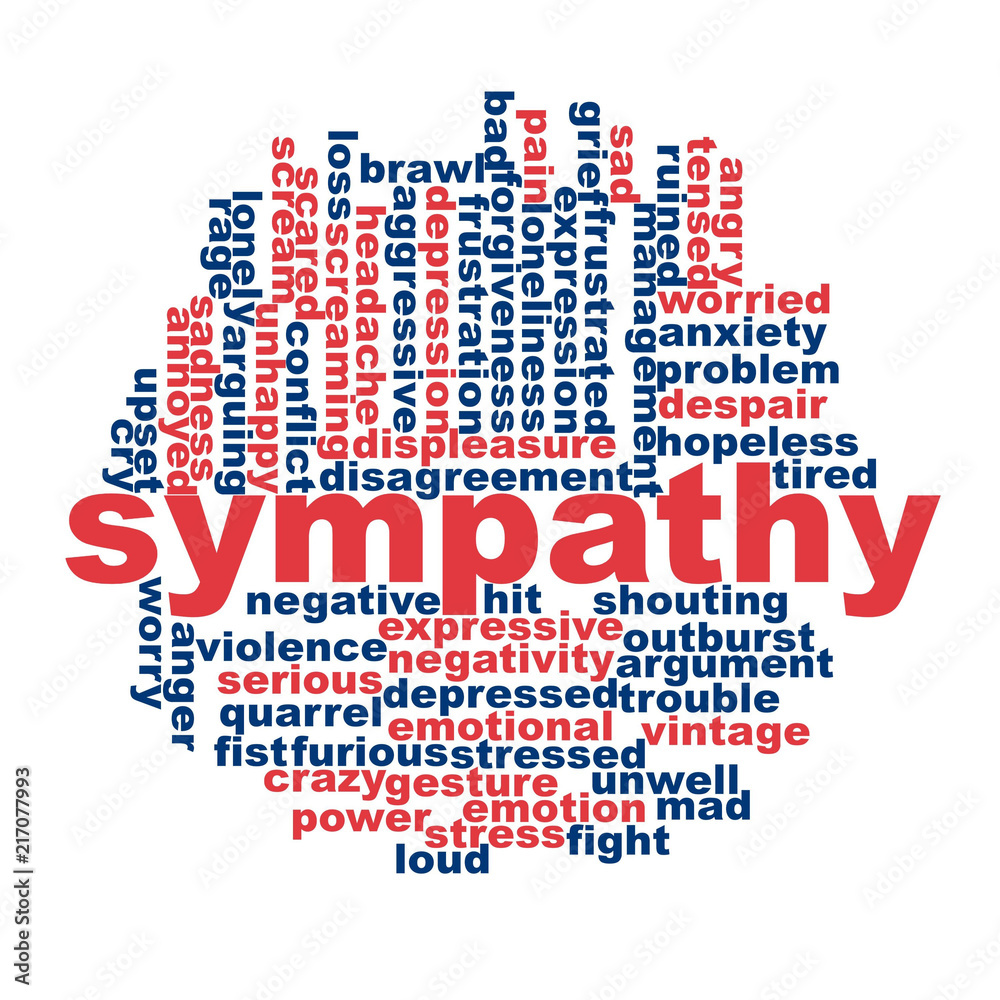 Fototapeta premium Sympathy word cloud concept