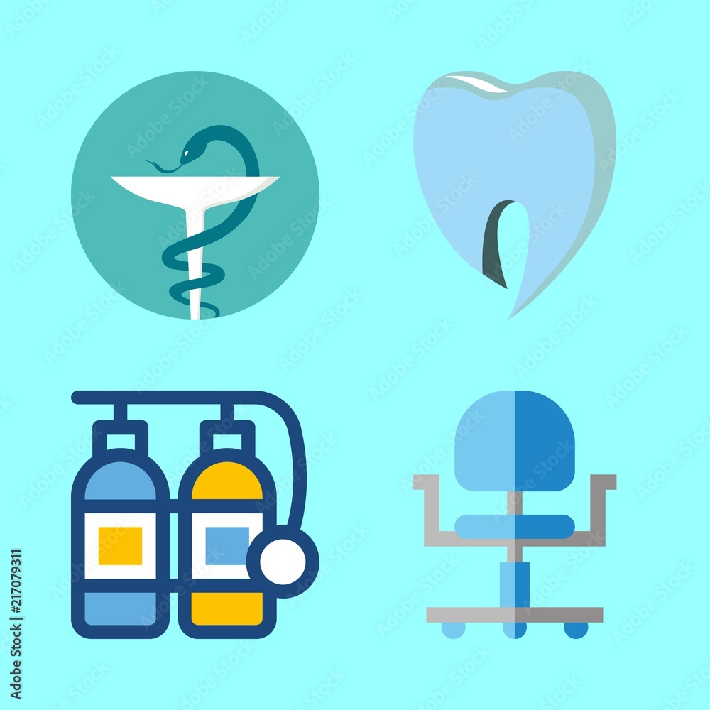 hospital vector icons set. wheel chair, dentist logo, oxygen tank and pharmacy in this set hospital vector icons set. wheel chair, dentist logo, oxygen tank and pharmacy in this set
