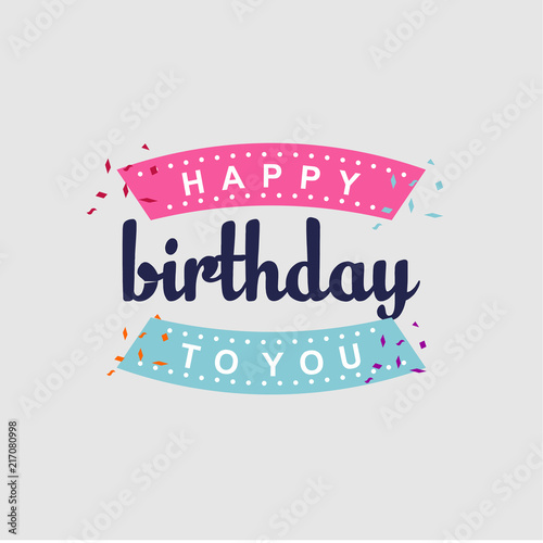 Happy Birthday to you Vector Template Design Illustration