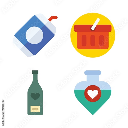 drink icons set. collection, unlabeled, magician and beverage graphic works