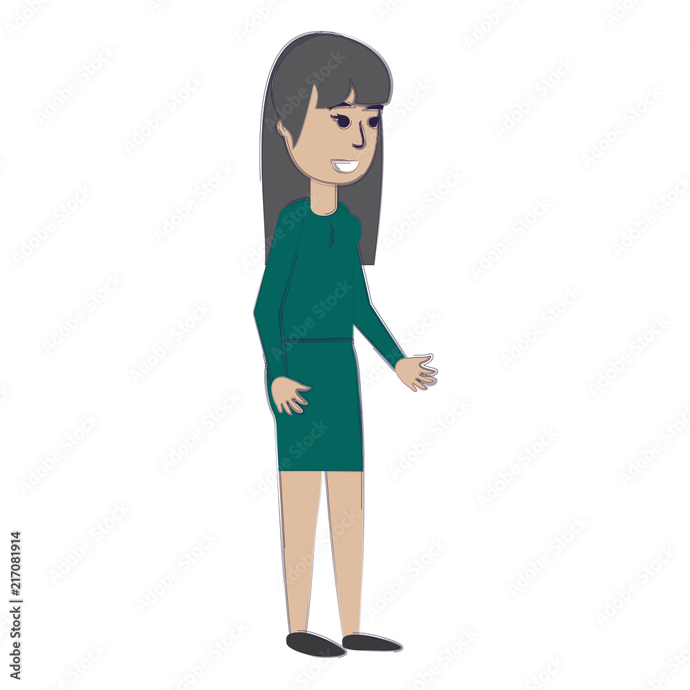 cartoon woman icon over white background, vector illustration cartoon woman icon over white background, vector illustration