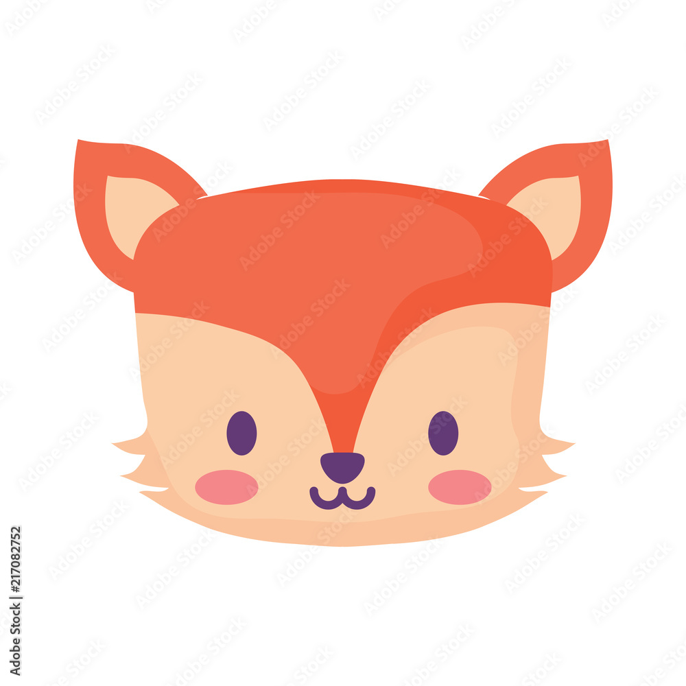 cute fox icon over white background, vector illustration cute fox icon over white background, vector illustration