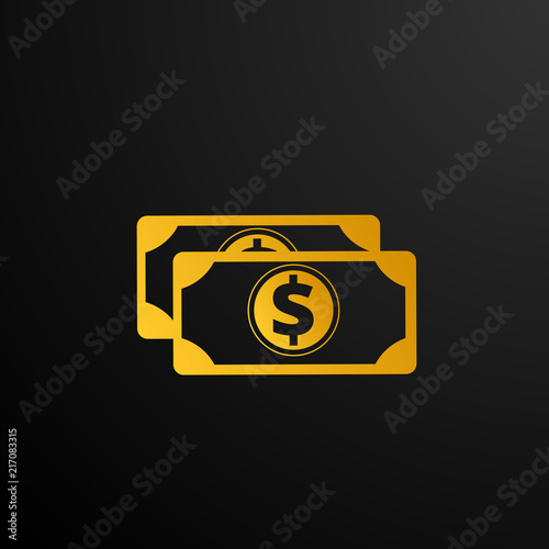 golden money icon concept vector design