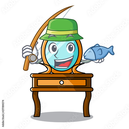 Fishing dressing table mascot cartoon