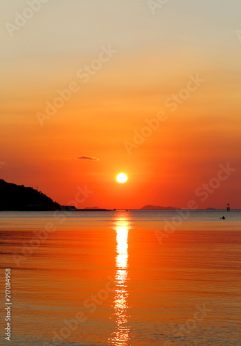 Photo landscape sunset at the sea