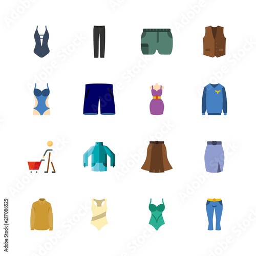 16 clothes icons set © Orxan