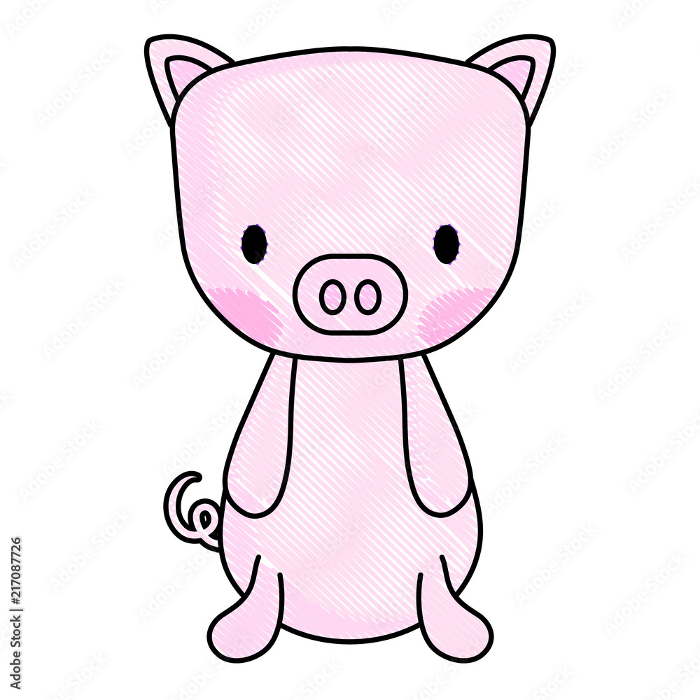 cute pig icon over white background, vector illustration cute pig icon over white background, vector illustration