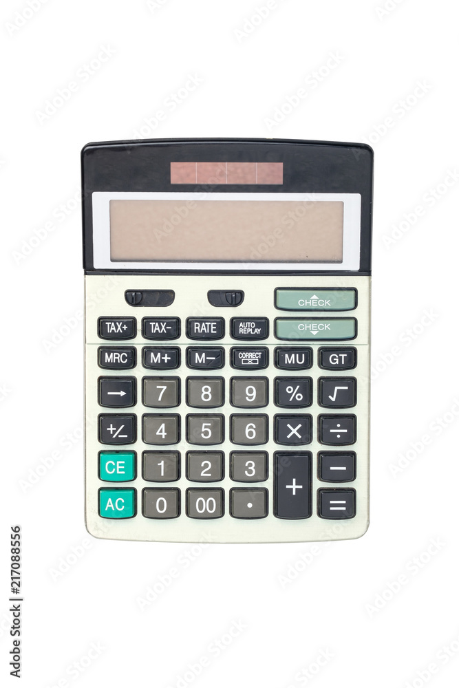 Business calculator isolated on white background with clipping path Business calculator isolated on white background with clipping path