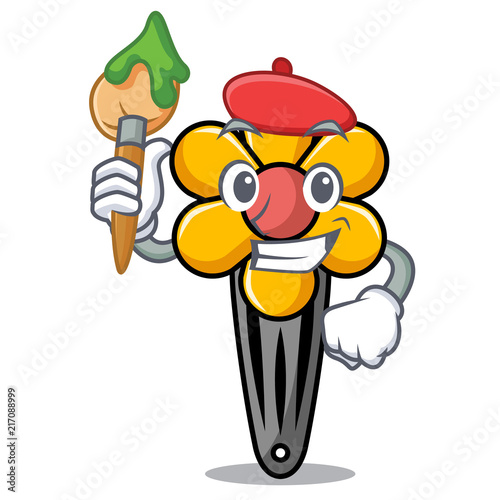 Artist hair clip character cartoon