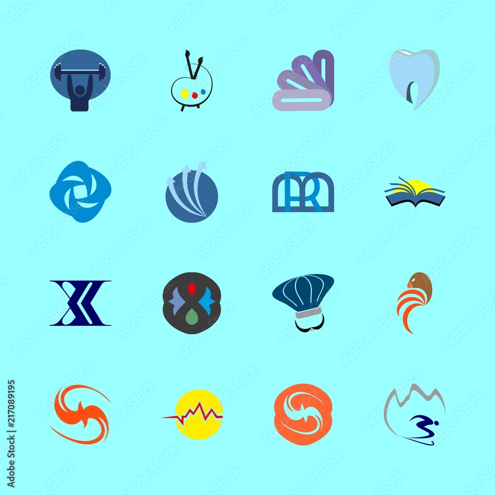 16 logo icons set