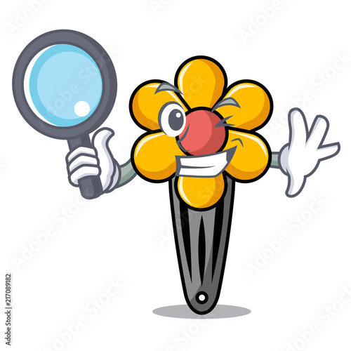 Detective hair clip character cartoon