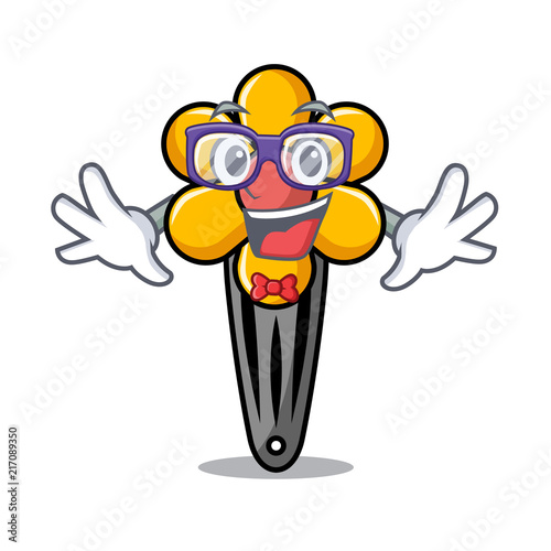 Geek hair clip character cartoon