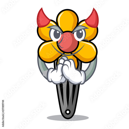 Devil hair clip mascot cartoon