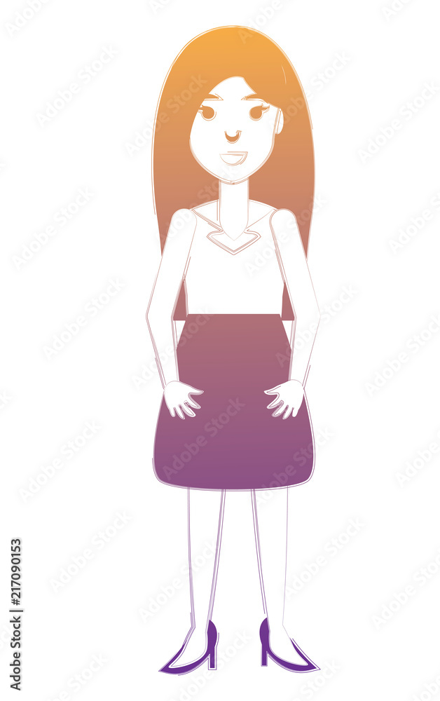 cartoon designer woman icon over white background, vector illustration cartoon designer woman icon over white background, vector illustration