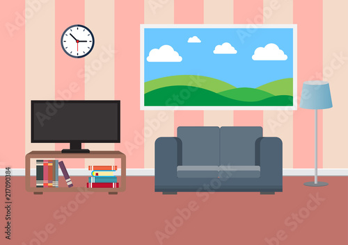 interior living room with furniture