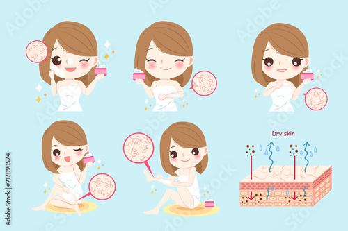 woman with dry skin concept