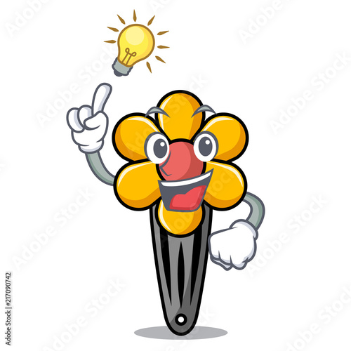 Have an idea hair clip mascot cartoon