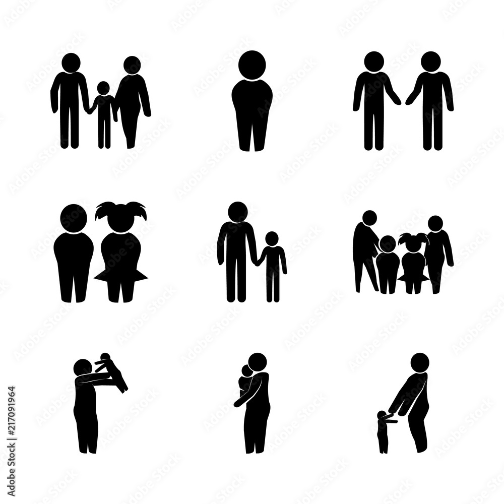 child icons set. ball, travel, relationship and cute graphic works child icons set. ball, travel, relationship and cute graphic works