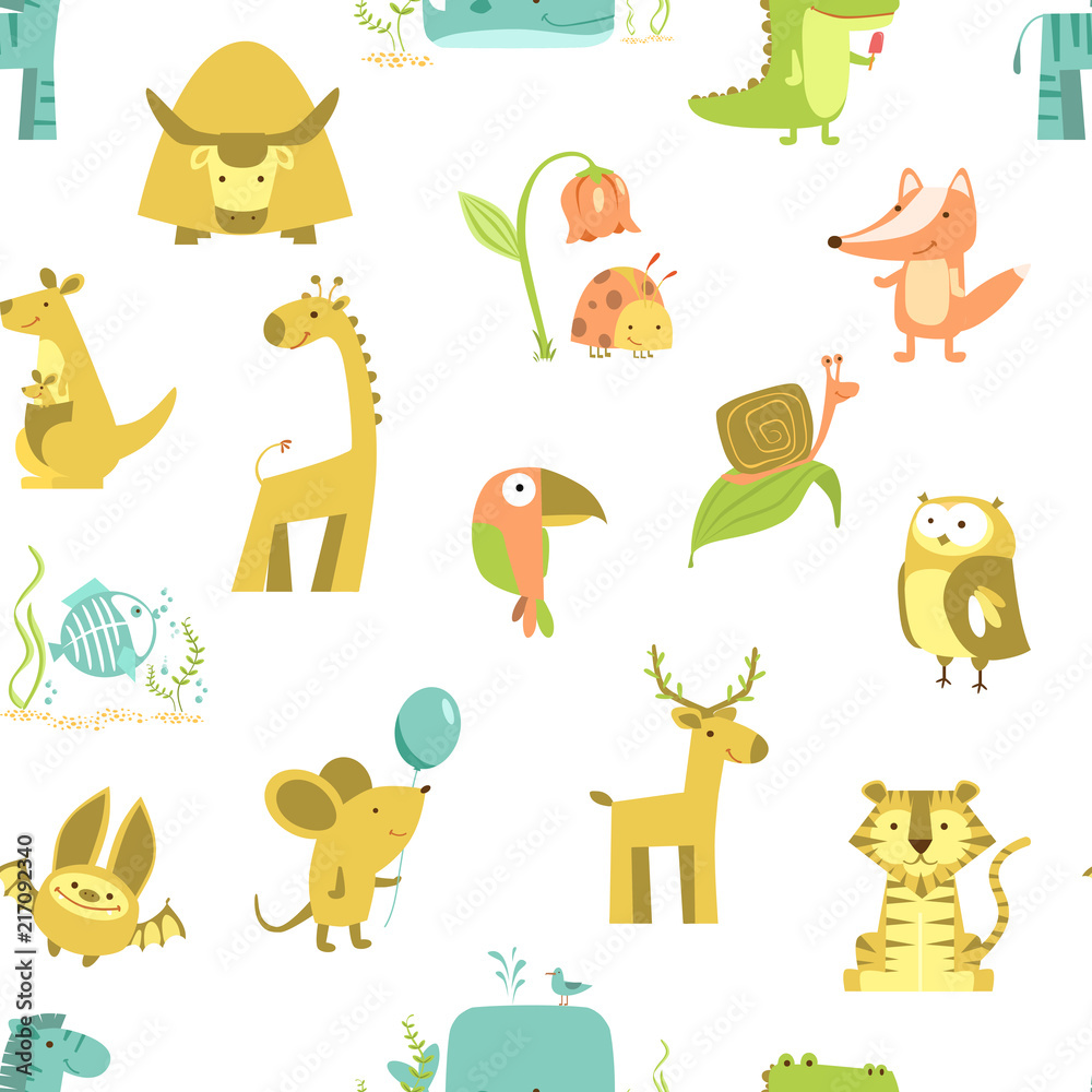 seamless pattern of animals