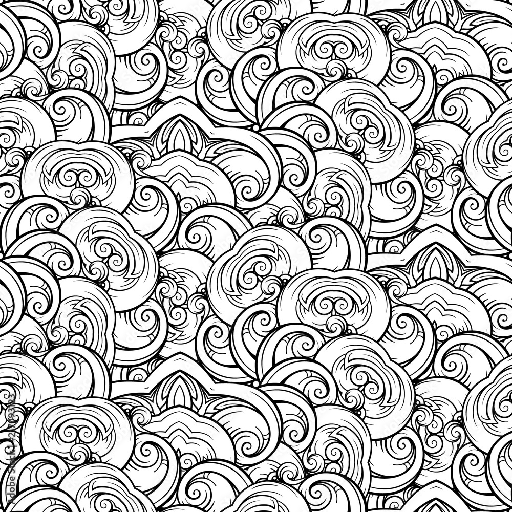 Black and white abstract stylized hearts seamless pattern. Black and white abstract stylized hearts seamless pattern.