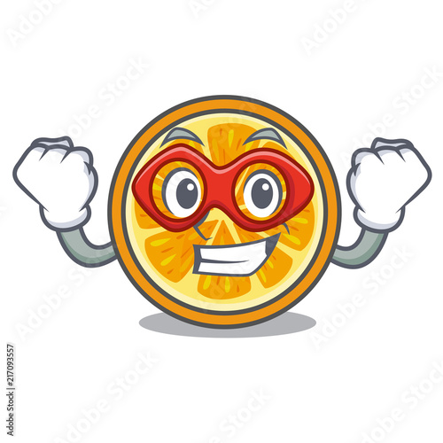 Super hero orange character cartoon style