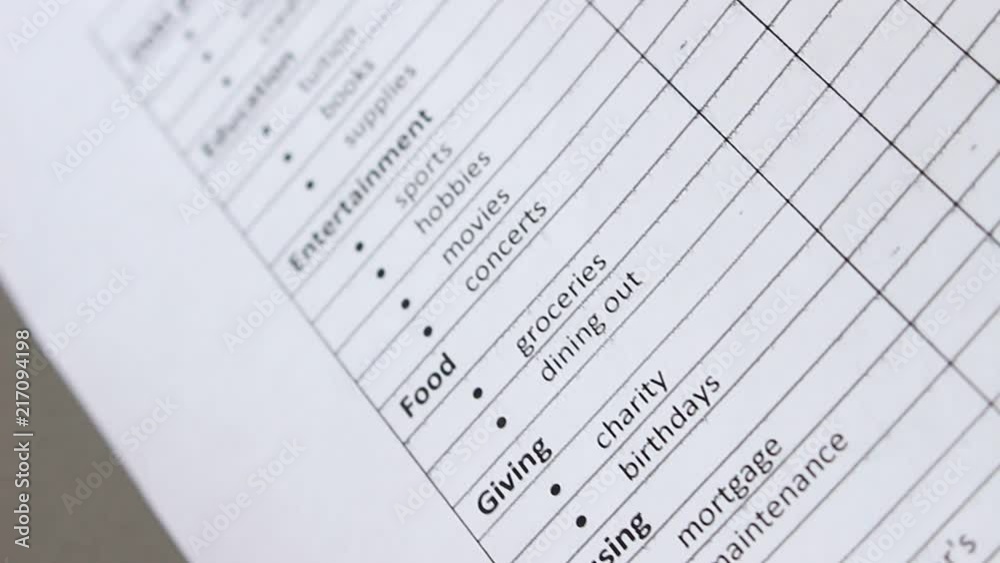 List of Monthly Household Expenses for a Basic Monthly Budget. A budget shows how much money you have coming in and how those funds are spent List of Monthly Household Expenses for a Basic Monthly Budget. A budget shows how much money you have coming in and how those funds are spent