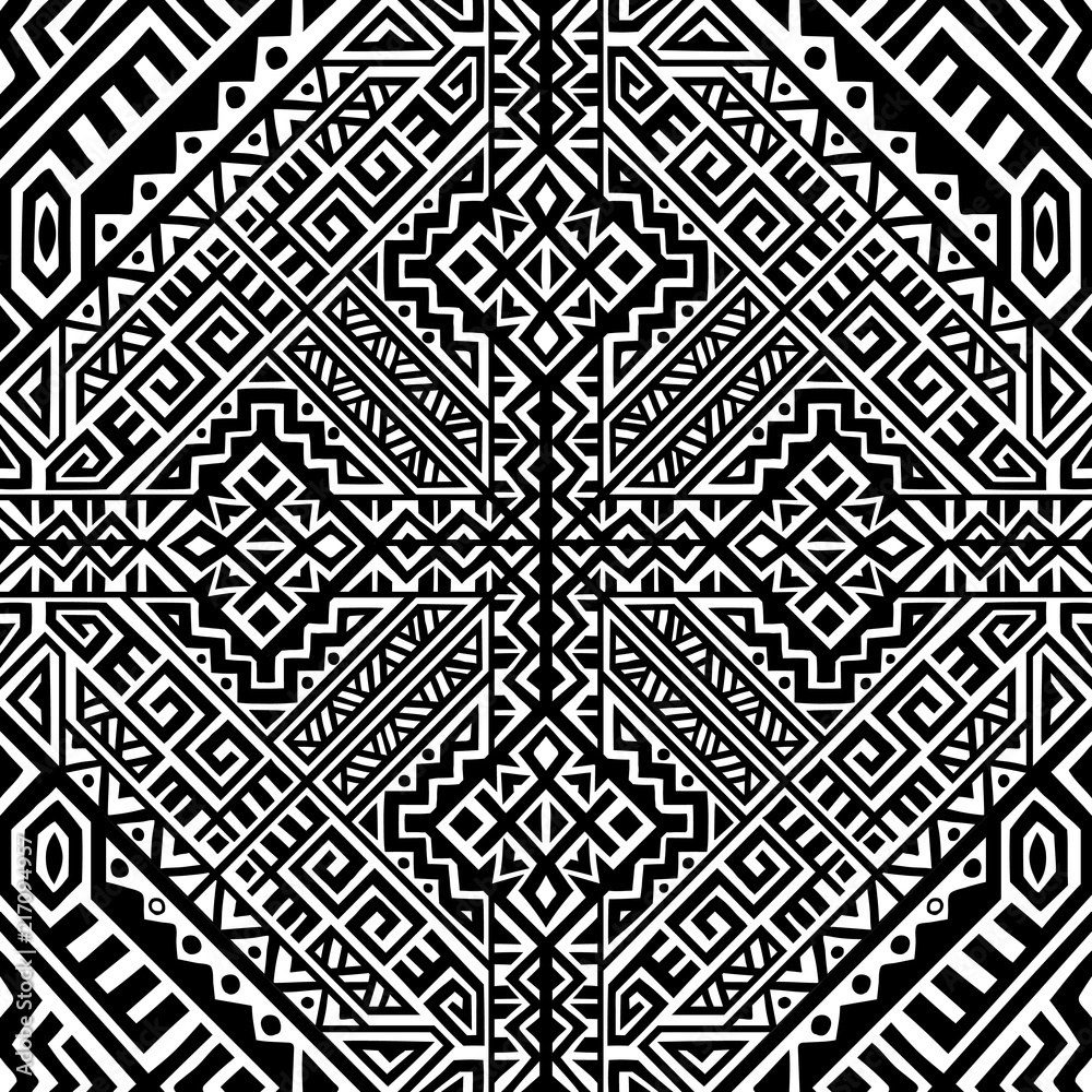 Creative Ethnic Style Vector Seamless Pattern Creative Ethnic Style Vector Seamless Pattern