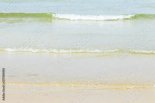 Fototapeta Naklejka Na Ścianę i Meble -  white soft wave on blue sea