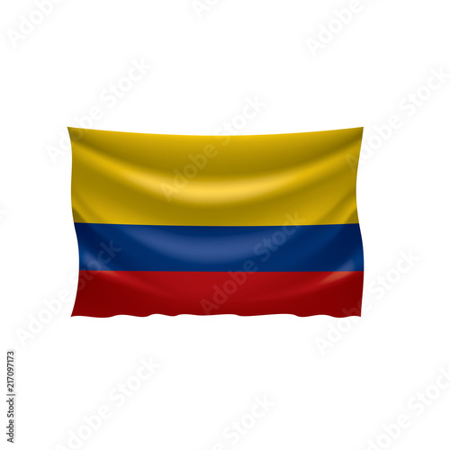 Colombia flag  vector illustration on a white background
