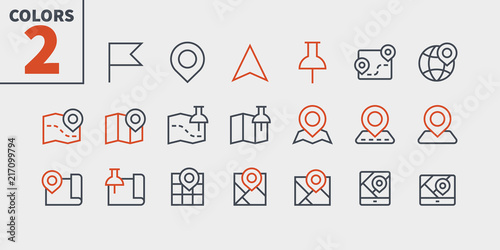 Maps UI Pixel Perfect Well-crafted Vector Thin Line Icons 48x48 Ready for 24x24 Grid for Web Graphics and Apps with Editable Stroke. Simple Minimal Pictogram Part 1-1 photo
