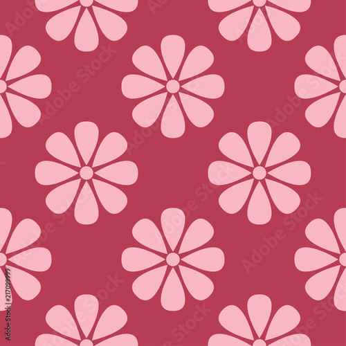Cherry pink floral seamless pattern © Liudmyla