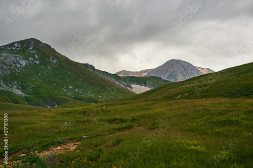 The Caucasus mountains in Russia