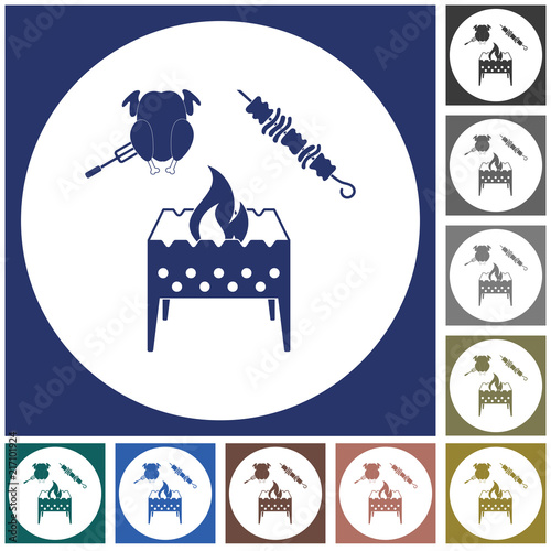 Brazier kebab and chicken icon