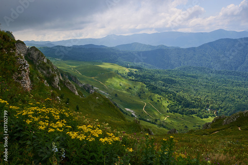 The Caucasus mountains in Russia