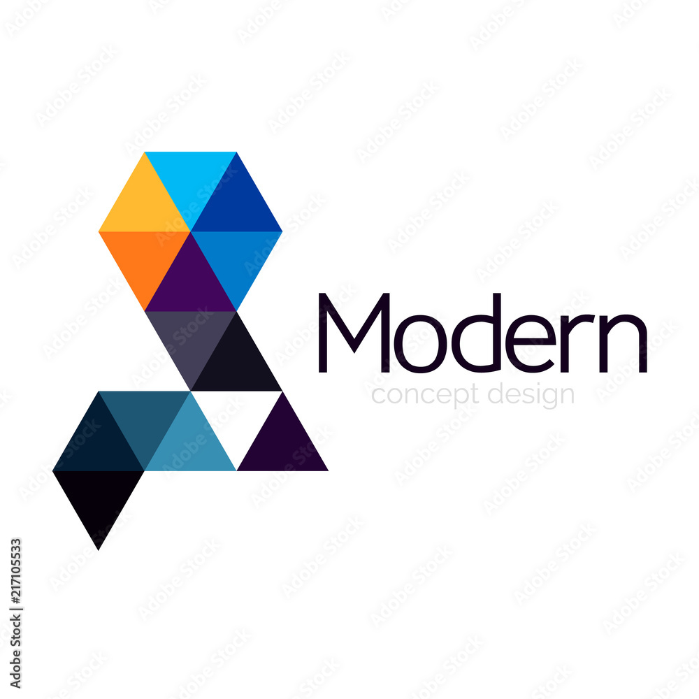 Triangle shape design abstract business logo icon design. Company logotype branding emblem idea Triangle shape design abstract business logo icon design. Company logotype branding emblem idea