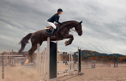 Fototapet Equestrian sport