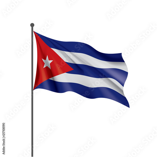 Cuba flag, vector illustration on a white background Free Download Cuba flag, vector illustration on a white background - GFXLoad
