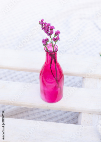 Minimal style. Flower in vase.