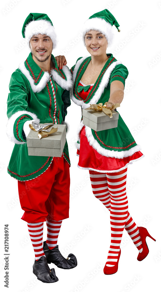 Christmas time and elf on white Christmas time and elf on white