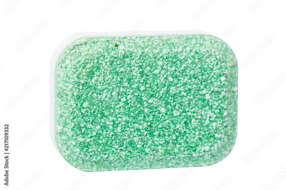 Dishwasher tablets on a white background isolate Dishwasher tablets on a white background isolate