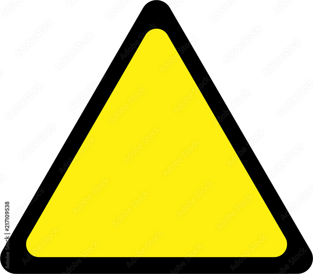 Yellow warning sign Yellow warning sign