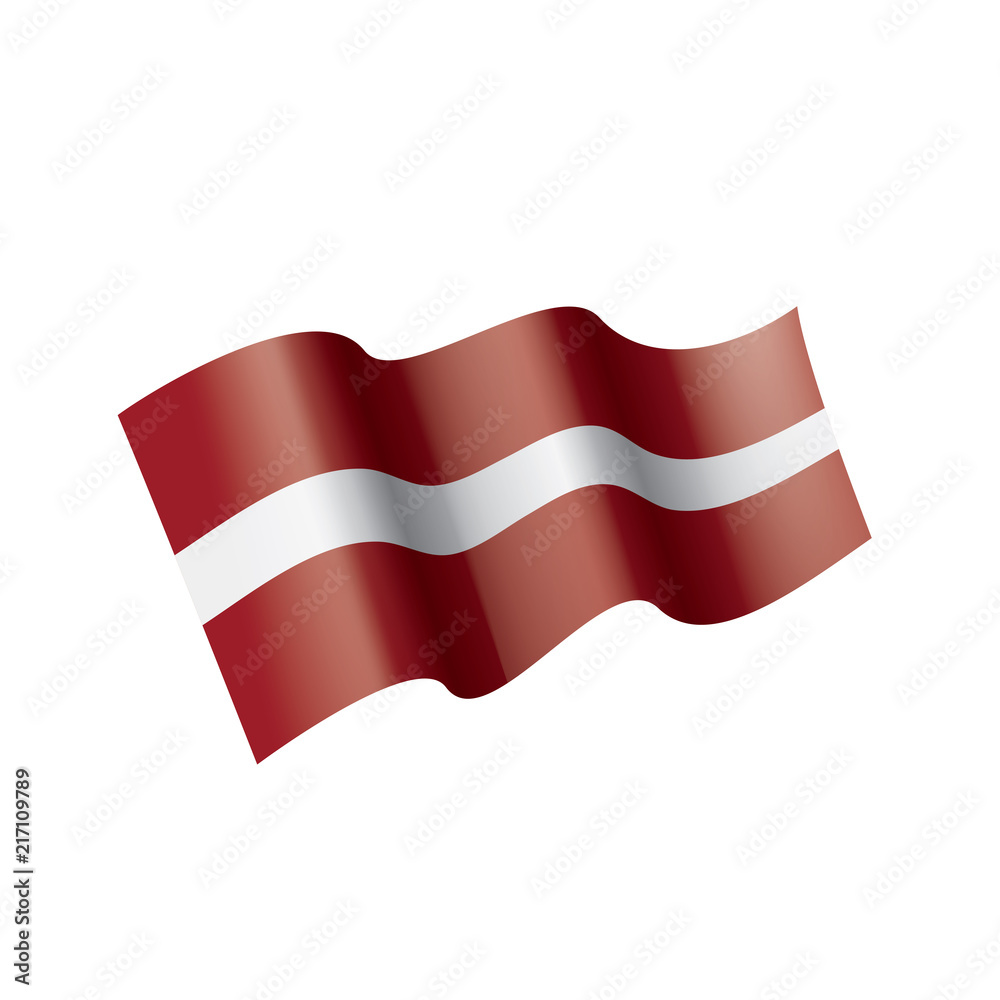 Latvia flag, vector illustration on a white background Latvia flag, vector illustration on a white background